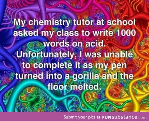 Writing about acid