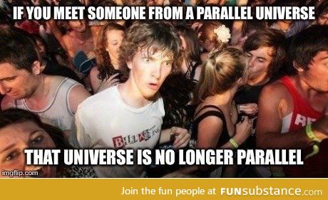 Just thought about this while explaining parallel lines to a student