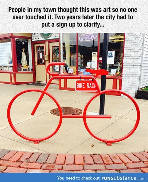 Misunderstood bike rack