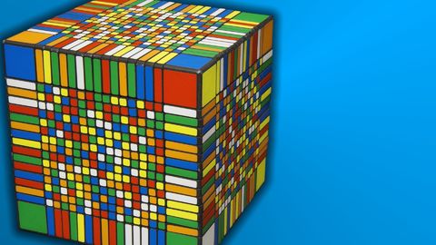 Guy Spends 7 Hours Solving The World's Largest Rubik's Cube