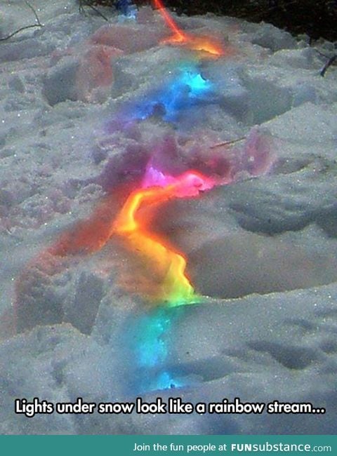 A snow rainbow