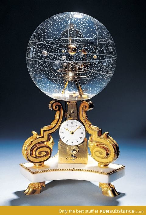 The planetarium clock made in 1770 in Paris