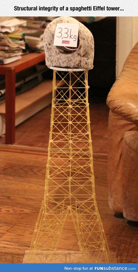 Spaghetti eiffel tower