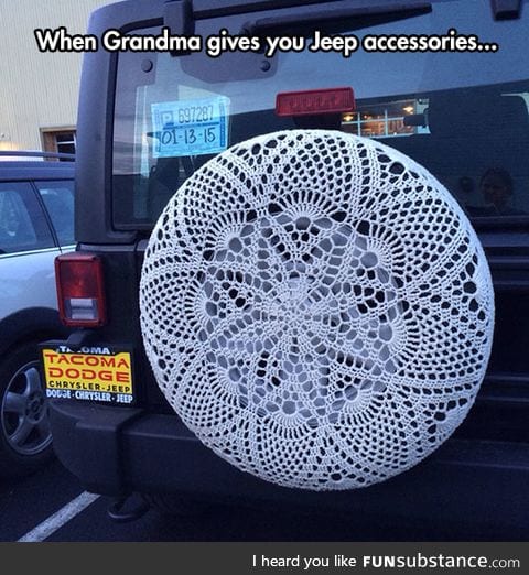 Crochet wheel cover