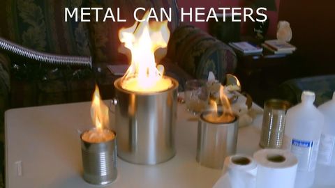 Life hack with a homemade metal can heater