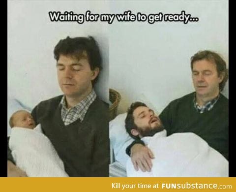 Waiting for my wife