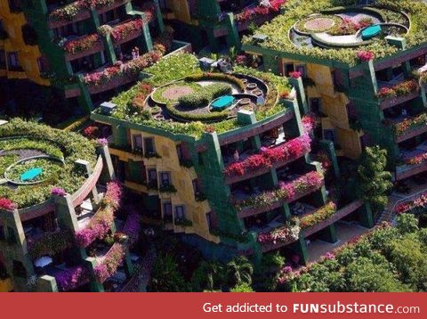 A botanical apartment complex in Thailand