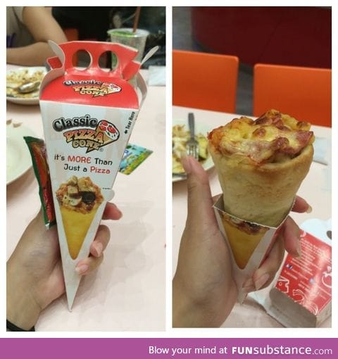 Pizza Cone. This is heavenly