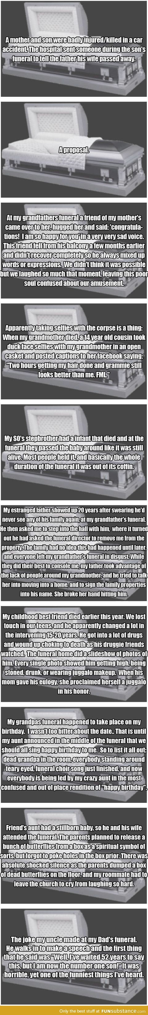 What's the most f*cked up thing you've seen at a funeral