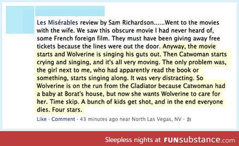 Best Les Misérables Review Ever