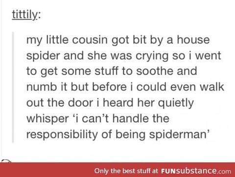 When a spider bites you