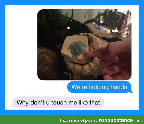 Just holding hands