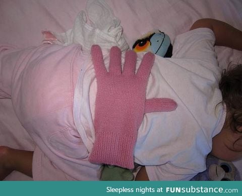 Bean filled glove: For when you want your kids to feel loved, but you're too tired