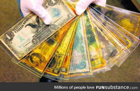 Old money recovered from the Titanic