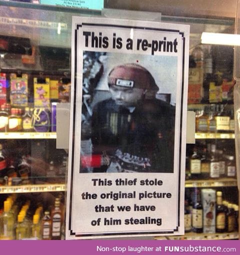 Dude's got moxie... and a photo of him stealing.