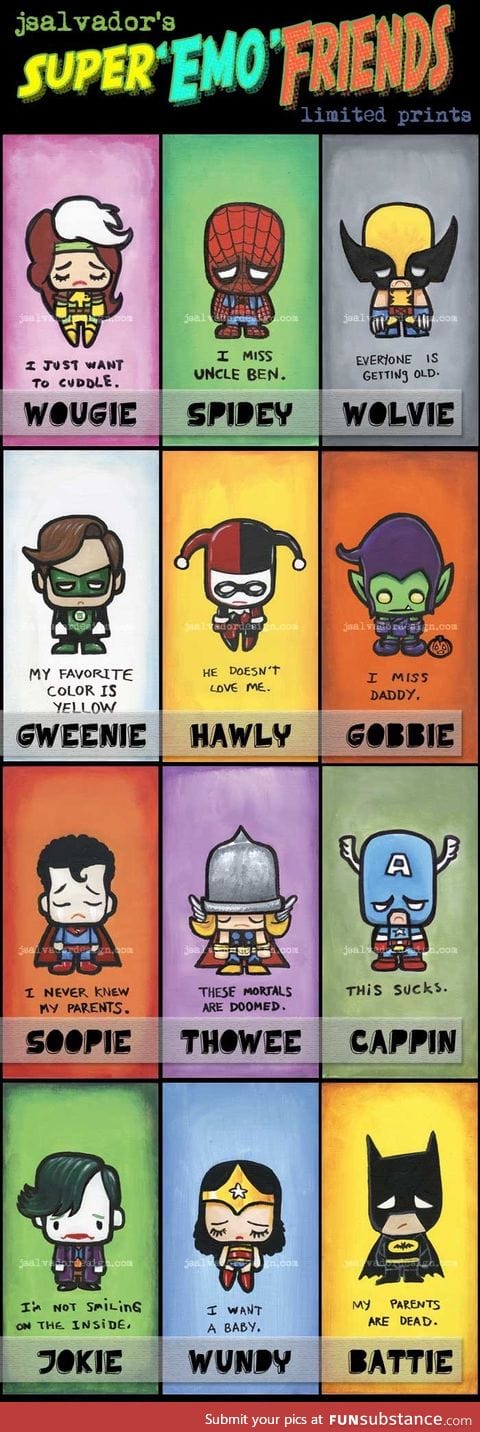 Chibi emo super hero...s ((so close to rhyming))