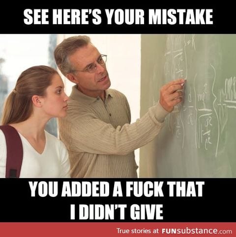 Zero f**k given
