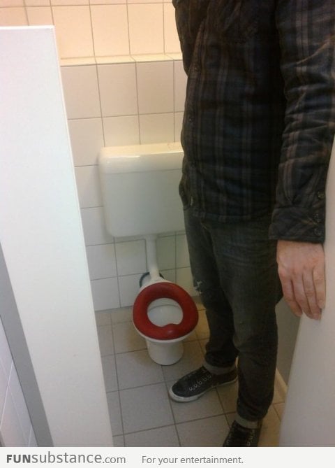 Feel like a giant in kindergarten's toilet