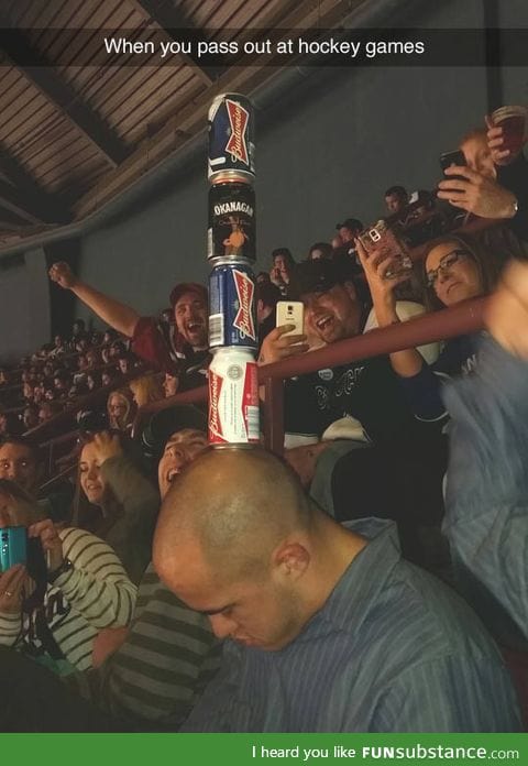 Never pass out at a hockey game