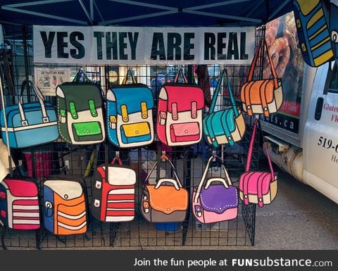These backpacks look like cartoons