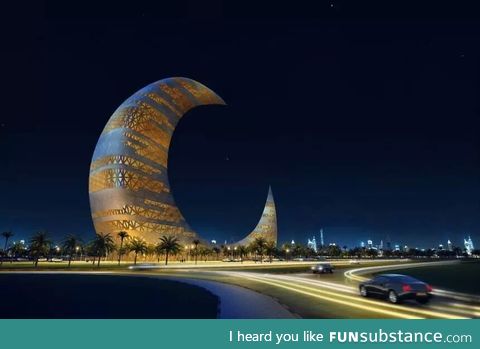 Crescent moon tower, Dubai