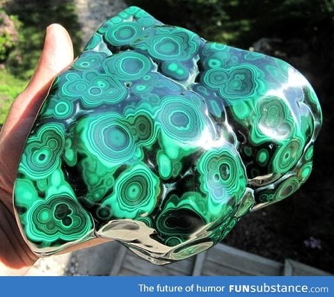 A malachite rock