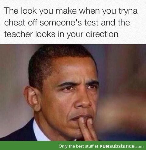 Cheating off a test