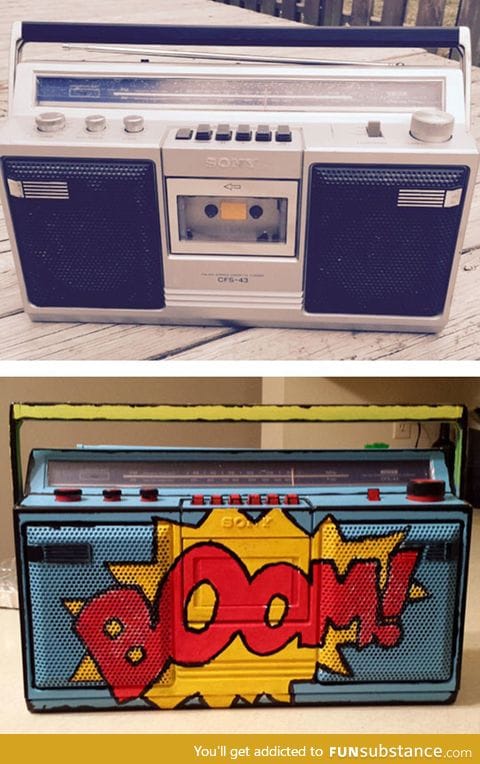 Painted boombox