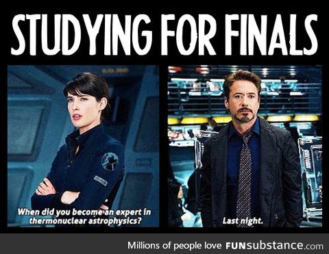 When studying for finals