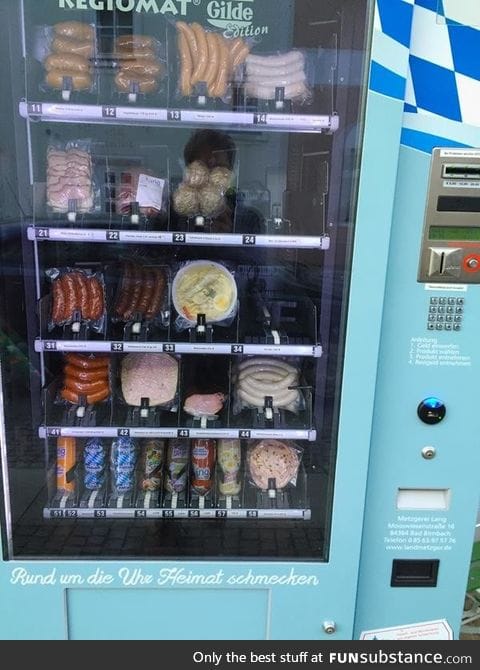 A sausage vending machine. Welcome to Germany