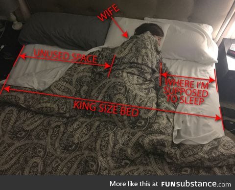 So glad we bought a King size bed