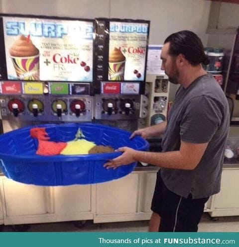 What happens when 711 has a bring your own cup promotion