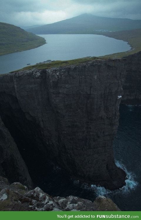 Lake Sørvágsvatn in the Faroe Islands