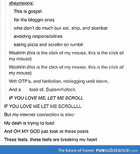 IF YOU LOVE ME, LET ME SCROLL