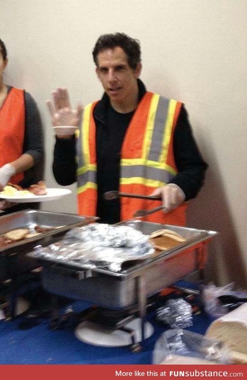 Ben stiller feeding homeless people