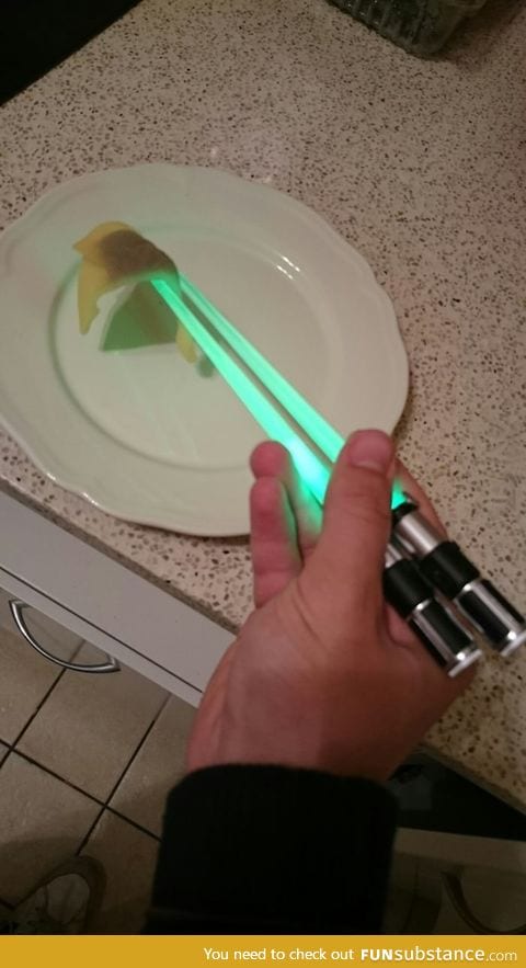 Light up lightsaber chopsticks