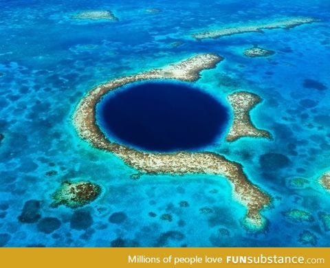 Great Blue Hole off the coast of Belize