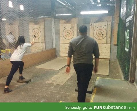 Axe throwing is Canada's sport now