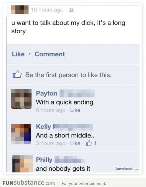 Long story about my d*ck