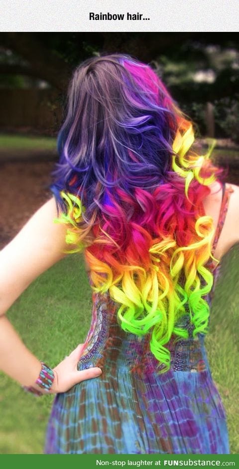 Rainbow hair!