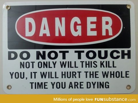 Warning sign of the century award goes to