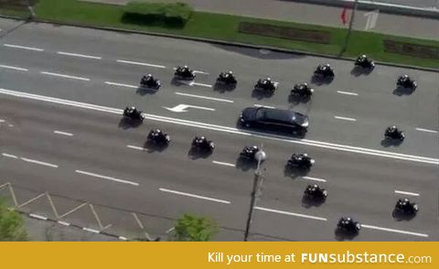 Australian police escorting Putin