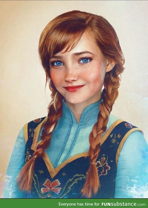 This is Anna from Frozen if she was a real person