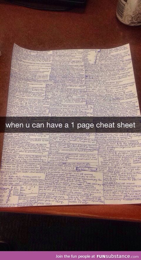 Cheat sheet