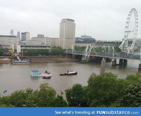 So, er, there appears to be a house floating through central London