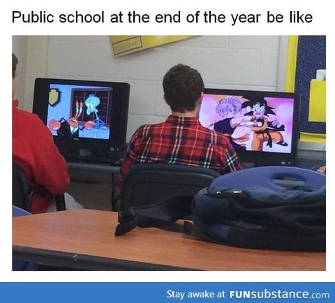 Public school at the end of the year be like
