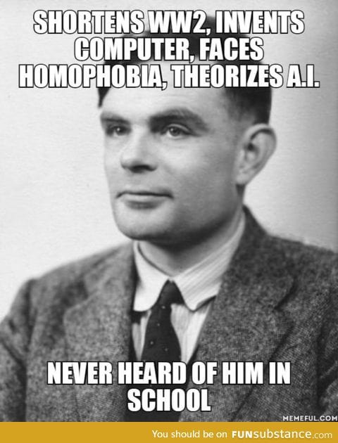 Alan Turing, everyone (Had to learn about him from a movie!)