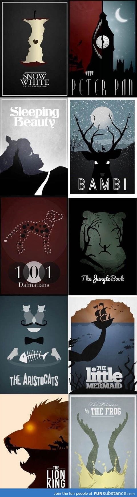 Minimalist Disney Movie Posters