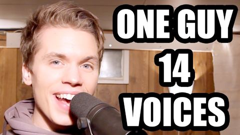 Guy sings in 14 famous voices