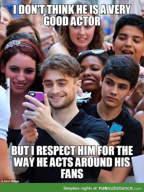 It's not common to find a celebrity so humble among his fans